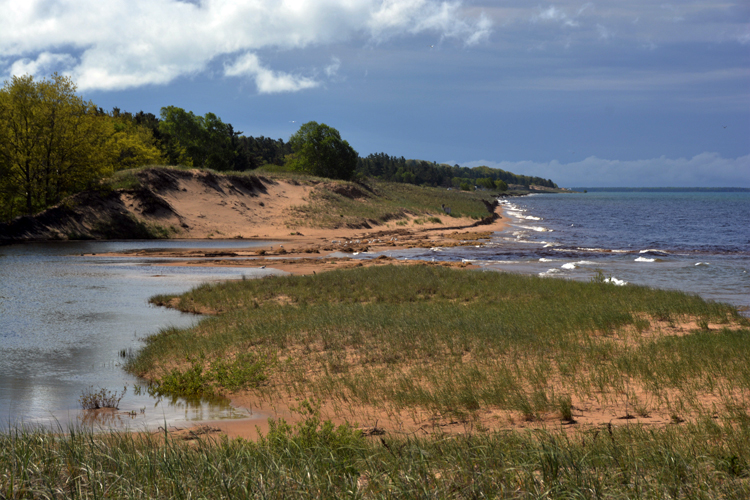brevort river meets lake